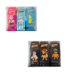 SET 3 GOMME STUMBLE GUYS TINTA UNITA - SFONDO 3 COLORI