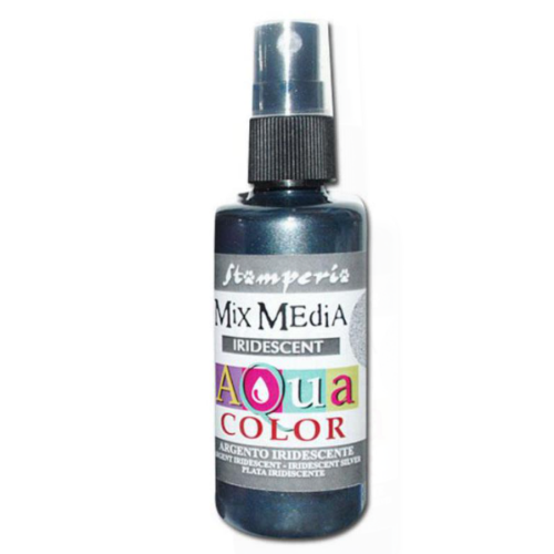 TINTA AQUACOLOR SPRAY 60 ML - ARGENTO IRIDESCENTE (ARGENTO IRIDESCENTE)