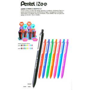 Se 2 Penne + 1 Omaggio A Sfera Colori Blu Erosso Pentel - Emmepishop