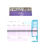 PLANNER SETTIMANALE ORIZZONTALE "MY PLANNING" 2022 - 10X30CM - VIOLA 