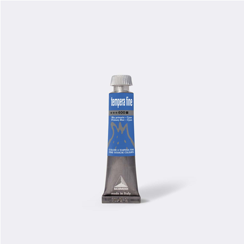 Tempera Fine Maimeri Blu Primario Cyan 400 da 20 ml - Colorificio Grossich